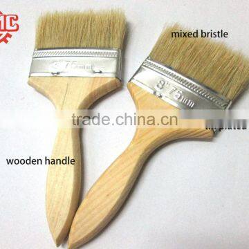 wooden handle tin plated ferrule mixed bristle paint brush