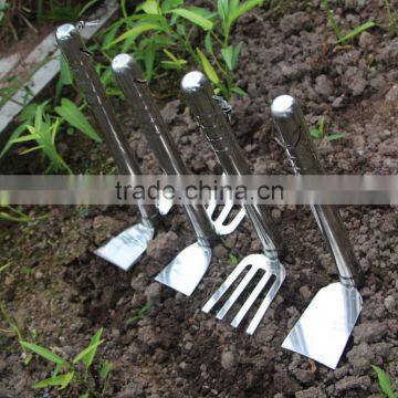 4 Prong Garden Fork Stainless Steel Hoe photo-5