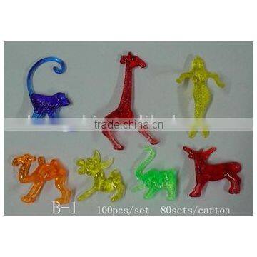 Plastic animal picks,plastic sticks, cocktail stirrers