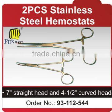 2pcs stainless steel hemostats