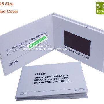 4.3 Inch Lcd Video Brochure With Video Screen , Hard Cover Video Greeting Card photo-3