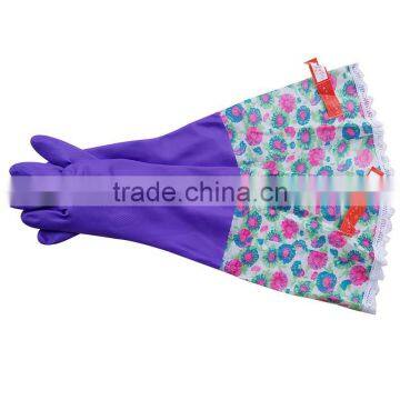 Kitchen Cleaning Dish Washing Lace Warm Waterproof Laundry Gloves photo-2
