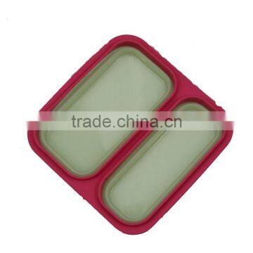 Collapsible Silicone Food Containers Dinner Bucket Lunch Box Thermal Bento Box photo-5