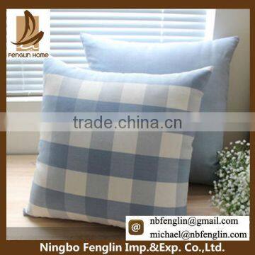 40x40cm Light Blue Cotton Pillow Indoor Outdoor Cushion