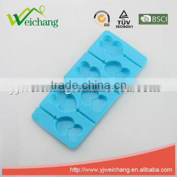 WCTS1042 Silicone Hard Candy Lollipop Molds With Sticks DIY 3d Chocolate Fondant Mould for Cake Decorations (Heart) photo-2