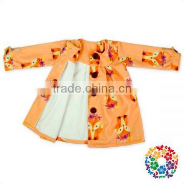 2017 New Pink Color Unicorn Prints Little Girls Coats Jackets High Collar Warm Cotton Kids Winter Jackets Whloesale Baby Jacket photo-5