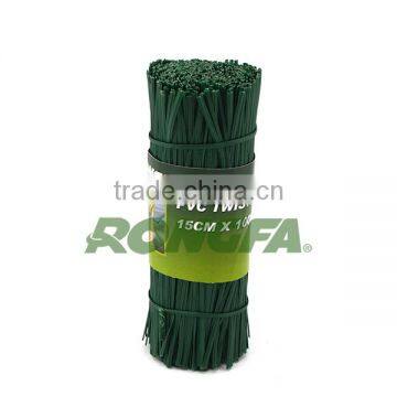 12cm Waterproof Plastic Metal Wire Twist Ties for Agriculture and Garden photo-3