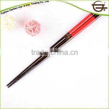 Factory Price Black And Red Wood Round Chopstick On Sale