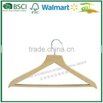 High quality wooden hanger and custom suit hanger P66PN-F