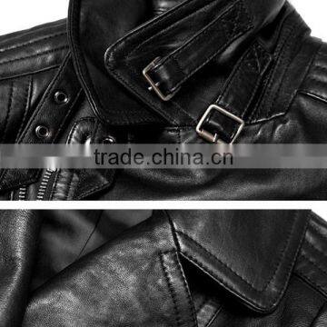 China Coat Manufacturer Modern Sexy Black Women Leather Jacket photo-4