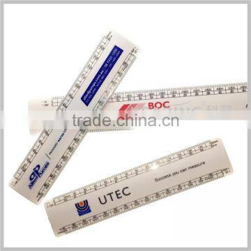 Durable Plastic Glossy Surface Flat Oval Scale Ruler ( 30cm & 15cm ) With Different Proportions photo-5