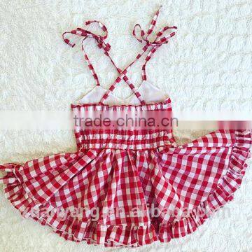 2017 Wholesale Lovely Plaid Kids Clothes New Fashion Party Frocks Designs Children Girl Dress photo-2