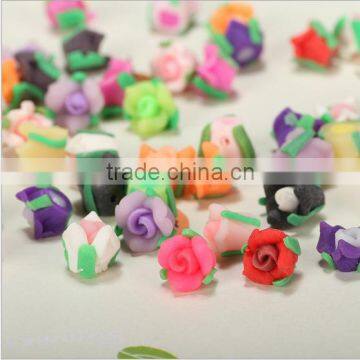 Multicolor Flower Clay Beads Diy Handmade Flower Porcelain Charms Cheap Ceramic Beads Wholesale photo-3