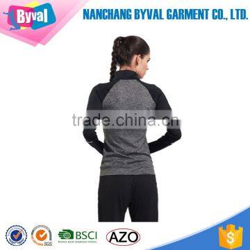 Wholesale Seamless Women Half Zip Long Sleeve Shirts photo-3
