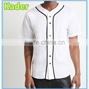 Custom blank button up baseball shirts for men
