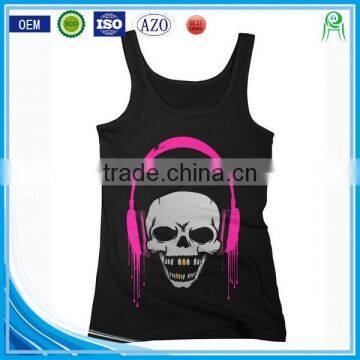  china custom printing 100 cotton stringer tank top women