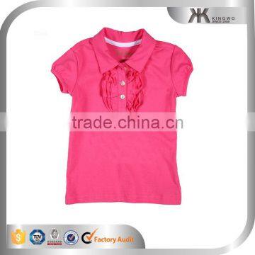 Custom 100% Cotton Children Little Girl/Kids Polo Shirt Wholesale