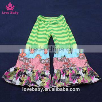 Watermelon Red Floral Shirt With Splicing Big Sleeve Ruffle Trousers Kids Fashion Clothing Set LBYTZ001-45 photo-2