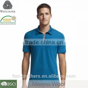 Merino wool men's t shirt men's Transport Short Sleeve Polo T-Shirt