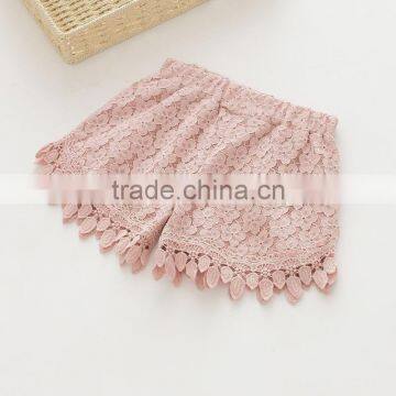 Pure Color Lace Summer New Style Baby Girl Ruffle Shorts photo-5