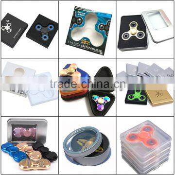 Custom New Relieve Stress Fidget Hand Spinner Toys Finger Gyro Packing Box