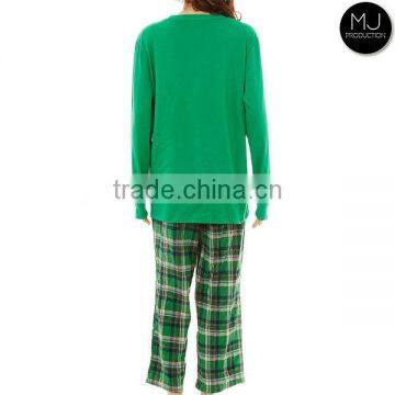 Factory Small Minimum Plaid Pattern Christmas Pajamas Women Wholesale photo-6