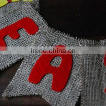 Easter Garland & Burlap Bunny Garland & Felt Easter Garland For Home Decoration photo-3