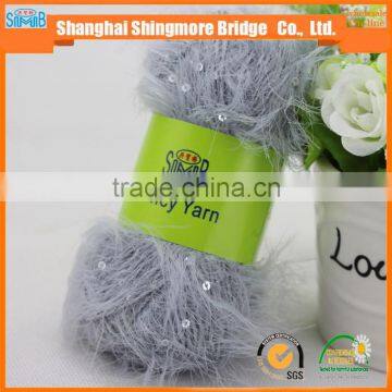 China Yarn Supplier Wholesale Feather Knitting Yarn With Sequins for Knitting Sweater photo-2