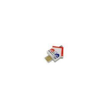 House Shaped Plastic USB Flash Drive, 128MB 256MB 512MB 1GB USB Flash Drive With Custom Logo