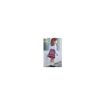 Red Plaid school skirt students school uniform with all grades