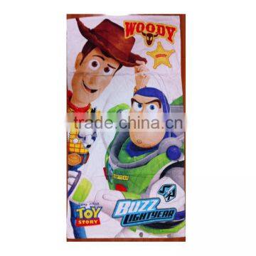 100% cotton cheap kids personalized cartoon beach towels