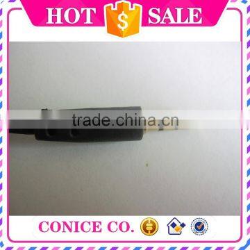 2015 Trendy Classical Black Metal Plug Stereo Earphone With Mic for Wholesale photo-6