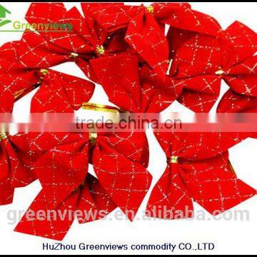 Christmas tree ornaments red mini bowknot christmas decor Christms tree bowknot