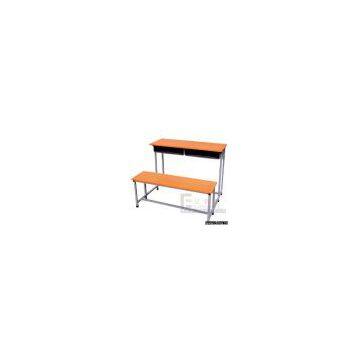 student desk and chair,classroom furniture,double desk and chair,school furniture