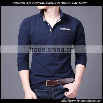 Custom Mens Long Sleeve Bangladesh Golf Polo Shirt Embroidered Shirts For Men