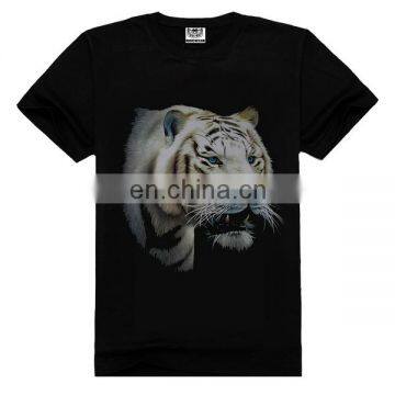 Tiger print men fashion t shirt,3d t shirt printing