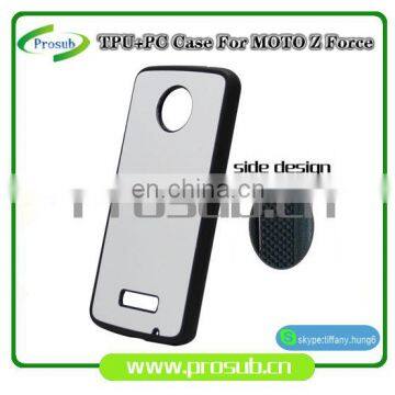 2d Sublimation Heat Transfer PC +TPU Silicon Blank Cell Phone Case With Metal Sheet for Prosub-Z Force photo-3