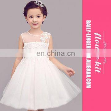 Grils Lace Tutu Dress Hot Sale Child White Flower Princess Wedding Dress