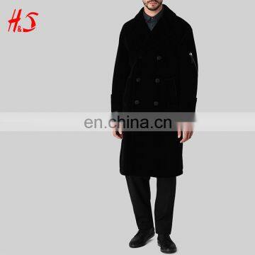 OEM Colthing service mens long lenth overcoat velour mens topcoat custom manufacturer China