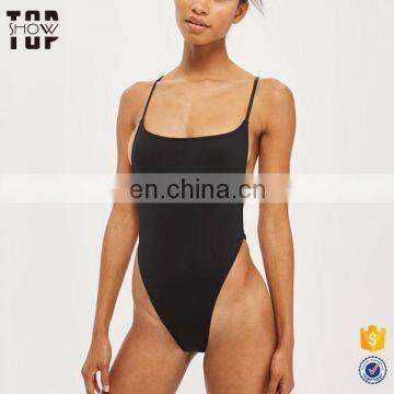 China skinny shoulder straps one piece swimsuit factory bikini woman