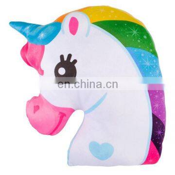 Custom Rainbow Kids Plush Unicorn Pillow Cushion LOW MOQ Cartoon Cute Soft Plush Unicorn