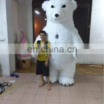 New arrival!!!HI CE funny inflatable polar bear costume in 2 meters,inflatable mascot costume for adult with high quality