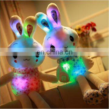 HI CE best selling custom plush led light up lovely rabbit doll toy for sale