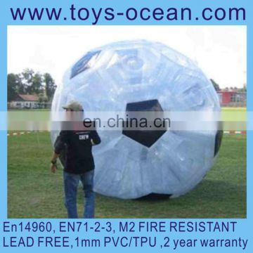 used soccer shape inflatable zorb ball