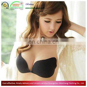 Girls front open backless strapless black nude fashion bra for bikini