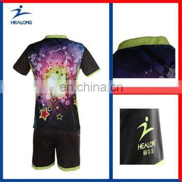 Healong Sportswear Fully Sublimated Sublimation Badminton Shirt 5Xl