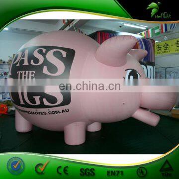 Red Inflatable Bush Hog Wild Boar Helium Balloon PVC Inflatable Sus Scrofa Animal Replica Ball Air Advertising Pig