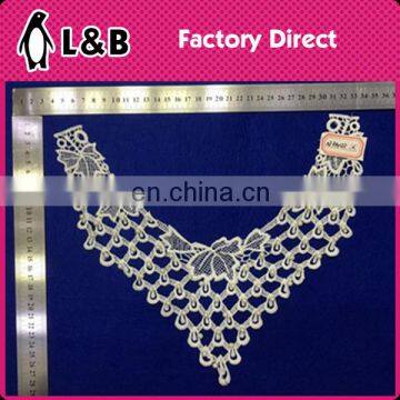 Flower Embroidered Collar Hollow With Pearl Decorative Neckline photo-6