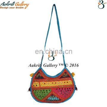 Bag For Students Ethnic Designer Embroidered Work Fashionable Shoulder Bag Indian Handmade Bag