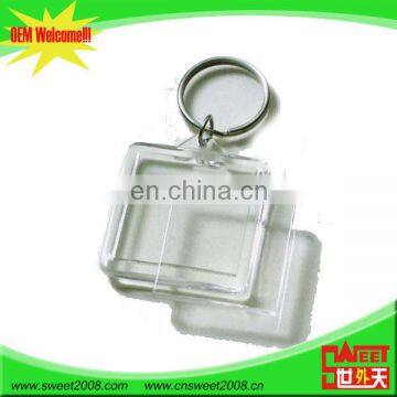 square acrylic any logo printing custom name keychains